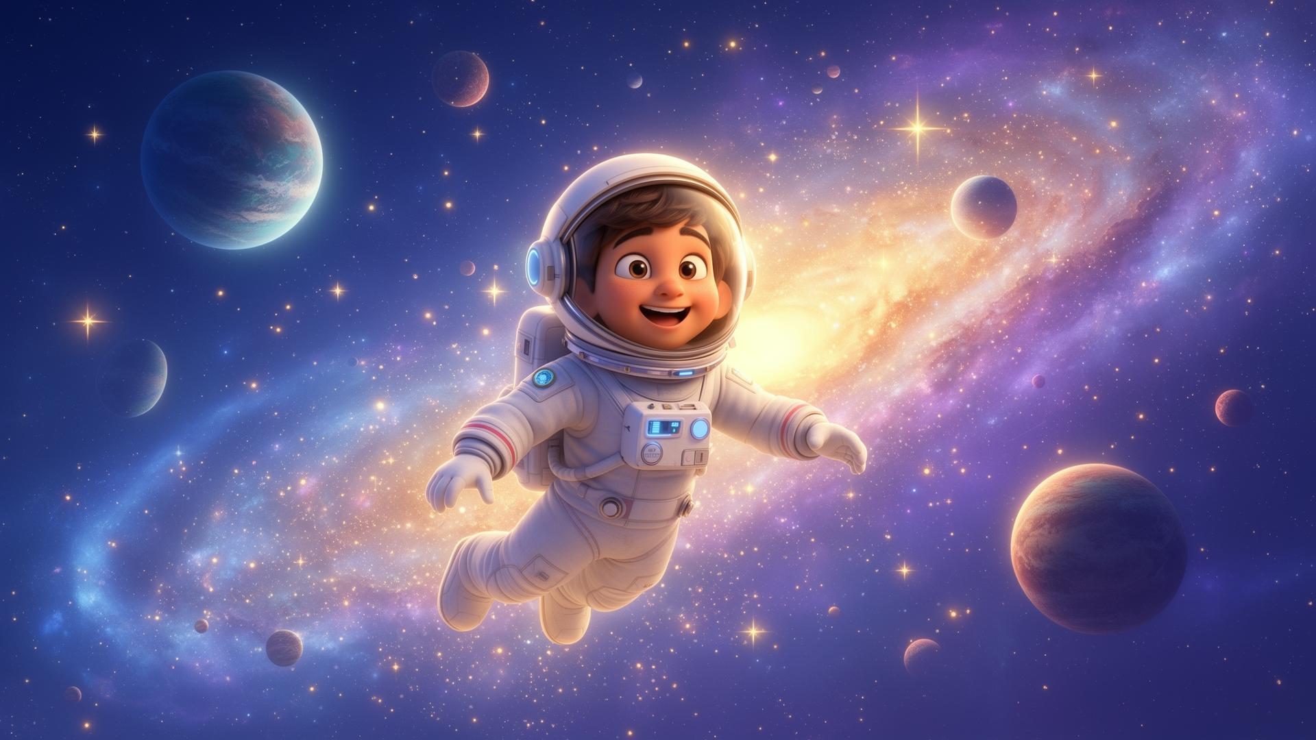 طفل بطل في مغامرة فضائية سينمائية